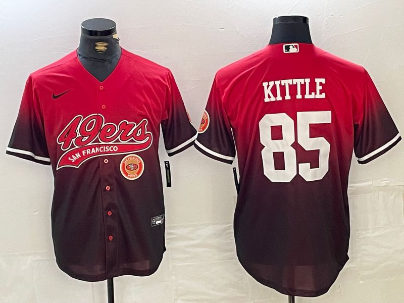 Men San Francisco 49ers #85 Kittle Red Joint Name 2024 Nike Limited NFL Jersey style 8